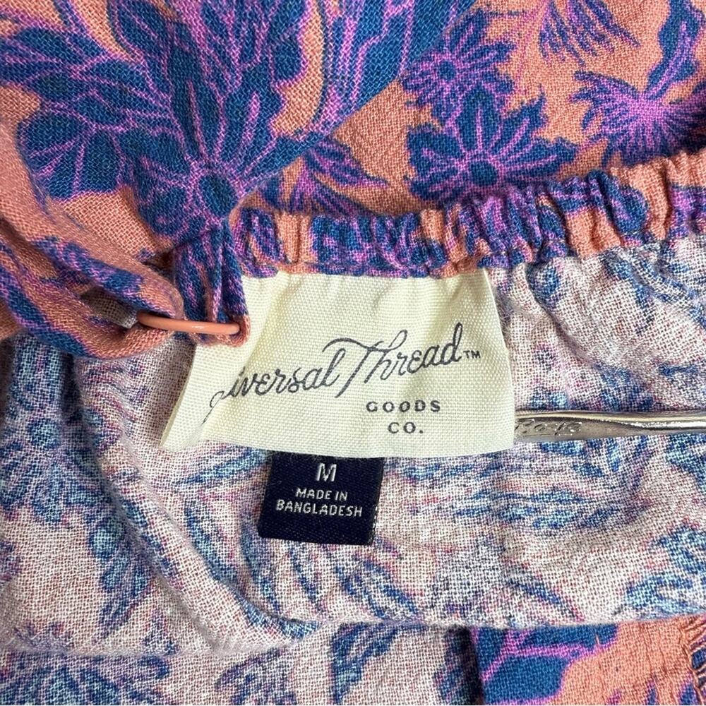 NWT Universal Thread Womens Sz M Sleeveless Floral Back Tie Midi Dress Vacation - Picture 14 of 16